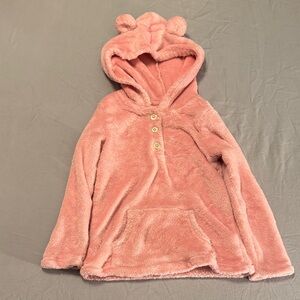 Carter's Pink Fleece Bear Hoodie - Size 4